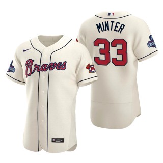A.J. Minter Atlanta Braves Nike Cream Alternate 2021 World Series Champions Authentic Jersey