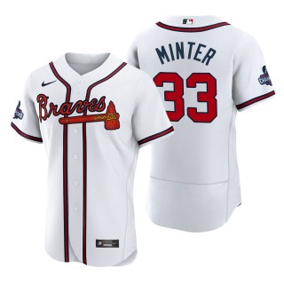 A.J. Minter Atlanta Braves Nike White 2021 World Series Champions Authentic Jersey
