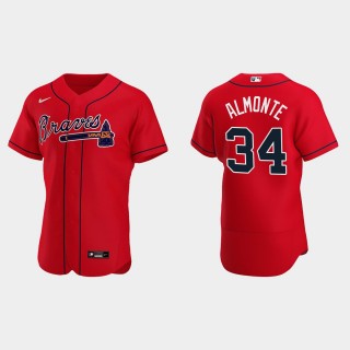 Abraham Almonte Atlanta Braves Authentic Alternate Jersey - Red