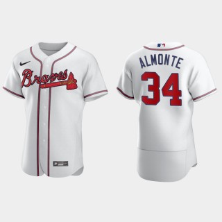 Abraham Almonte Atlanta Braves Authentic Home Jersey - White