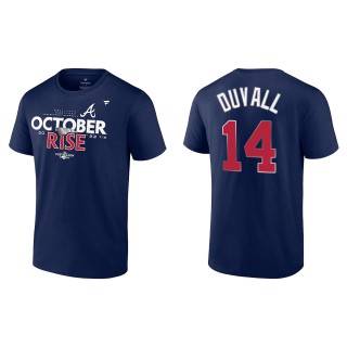Adam Duvall Atlanta Braves Fanatics Branded Navy 2022 Postseason Locker Room T-Shirt