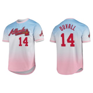 Adam Duvall Atlanta Braves Pro Standard Ombre T-Shirt Blue Pink