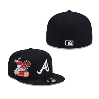 Atlanta Braves New Era City Cluster 59FIFTY Fitted Hat Navy