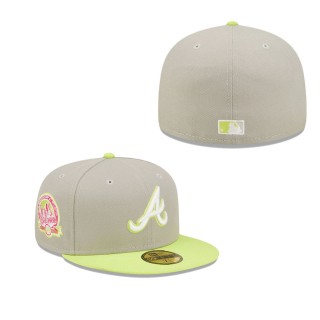 Men's Atlanta Braves Gray 40th Anniversary Cyber 59FIFTY Fitted Hat
