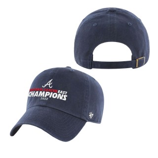 Men's Atlanta Braves Navy 2022 NL East Division Champions Clean Up Adjustable Hat