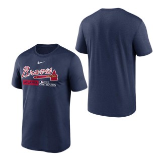 Atlanta Braves Navy 2023 Postseason Authentic Collection Dugout T-Shirt