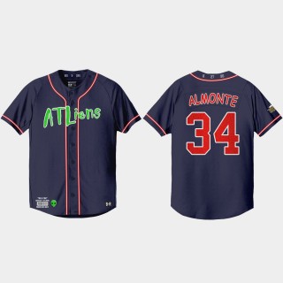 Abraham Almonte Atlanta Braves 25th Anniversary Baseball Outkast Jersey - Navy