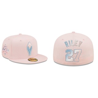 Austin Riley Atlanta Braves Pink 150th Anniversary Undervisor 59FIFTY Fitted Hat