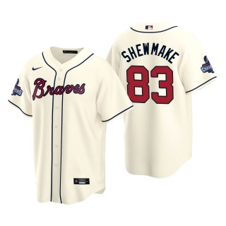 Braden Shewmake Men's Atlanta Braves Nike Cream Alternate 2021 World Series Champions Replica Jersey