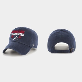 Men's Atlanta Braves 2021 National League Champions Navy Clean Up Adjustable Hat