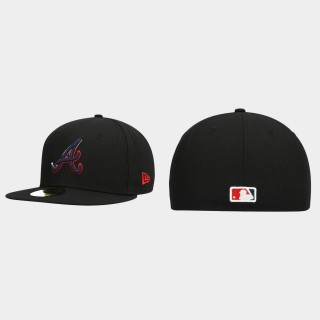 Men's Atlanta Braves Color Dupe Black 59FIFTY Fitted Hat