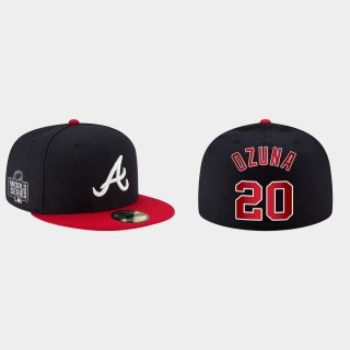 Men's Atlanta Braves Marcell Ozuna 2021 World Series Navy Fitted Hat
