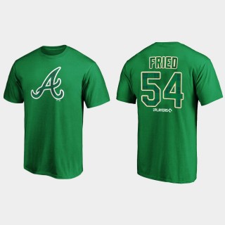 Men's Atlanta Braves Max Fried Green 2021 St. Patrick's Day Emerald Plaid T-Shirt