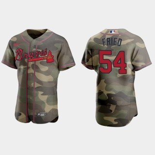 Max Fried Atlanta Braves 2021 National Armed Forces Day Authentic Jersey - Camo