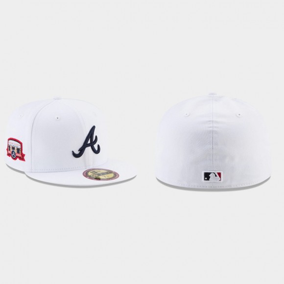 Men's Atlanta Braves Optic Stadium Patch White 59FIFTY Hat