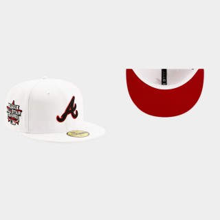 Men's Atlanta Braves Red Undervisor White 2021 MLB All-Star Game Patch 59FIFTY Hat
