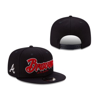 Atlanta Braves Slab 9FIFTY Snapback Hat Black