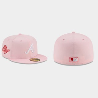 Men's Atlanta Braves Under Visor Pink Red 59FIFTY Fitted Hat