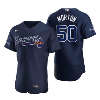 Charlie Morton Atlanta Braves Nike Navy Alternate 2021 World Series Champions Authentic Jersey