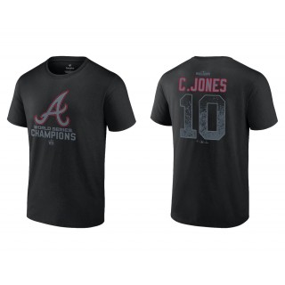 Chipper Jones Men's Atlanta Braves Black 2021 World Series Champions T-Shirt