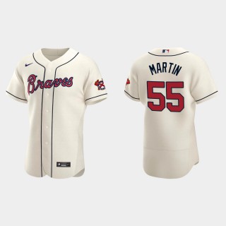 Chris Martin #55 Atlanta Braves Authentic Alternate Jersey - Cream