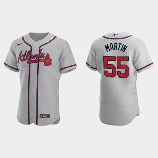 Chris Martin #55 Atlanta Braves Authentic Road Jersey - Gray