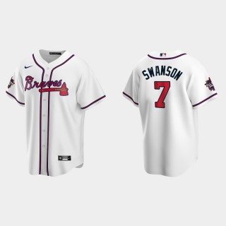 Atlanta Braves #7 Dansby Swanson 2021 MLB All-Star Game Replica Jersey - White