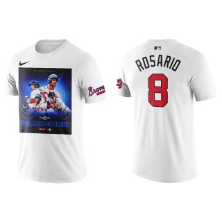 Eddie Rosario Atlanta Braves White 2022 Postseason CLINCHED T-Shirt