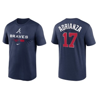 Ehire Adrianza Atlanta Braves Navy 2022 Postseason Authentic Collection Dugout T-Shirt
