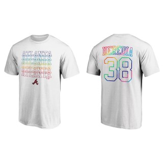 Guillermo Heredia Atlanta Braves White Logo City Pride T-Shirt