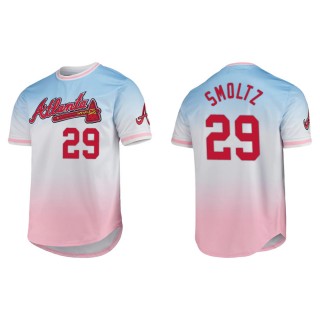 John Smoltz Atlanta Braves Pro Standard Ombre T-Shirt Blue Pink