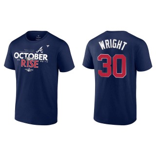 Kyle Wright Atlanta Braves Fanatics Branded Navy 2022 Postseason Locker Room T-Shirt