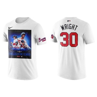 Kyle Wright Atlanta Braves White 2022 Postseason CLINCHED T-Shirt