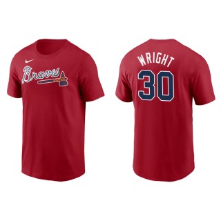 Kyle Wright Men's Atlanta Braves Ronald Acuna Jr. Red Name & Number T-Shirt