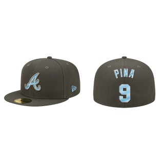 Manny Pina Atlanta Braves Graphite 2022 Father's Day On-Field 59FIFTY Fitted Hat