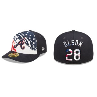 Matt Olson Atlanta Braves Navy 2022 4th of July Independence Day Low Profile 59FIFTY Fitted Hat