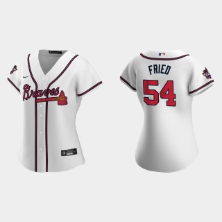 Women Atlanta Braves Max Fried White 2021 MLB All-Star Game Replica Jersey