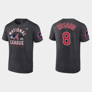 Men's Atlanta Braves Eddie Rosario Charcoal 2021 National League Champions T-Shirt