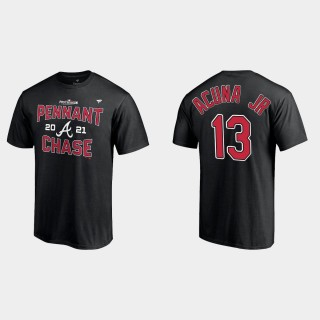 Men's Atlanta Braves Ronald Acuna Jr. Black 2021 Division Series Winner Locker Room T-Shirt