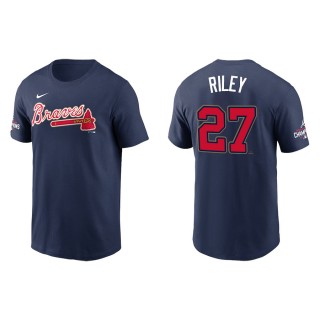 Men's Atlanta Braves Austin Riley Navy 2022 Gold Program T-Shirt