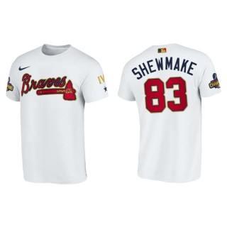 Men's Atlanta Braves Braden Shewmake White 2022 Gold Program T-Shirt