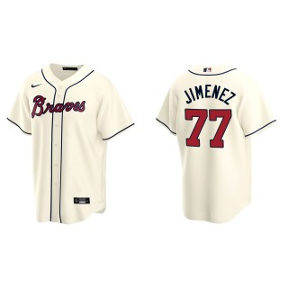 Men's Atlanta Braves Joe Jimenez Cream Replica Alternate Jersey