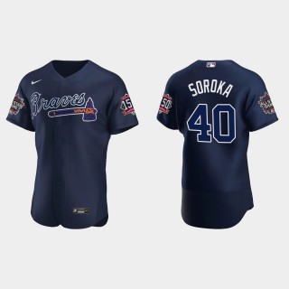 Mike Soroka #40 Atlanta Braves Authentic Alternate 2021 MLB All-Star Jersey - Navy