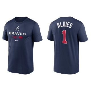 Ozzie Albies Atlanta Braves Navy 2022 Postseason Authentic Collection Dugout T-Shirt