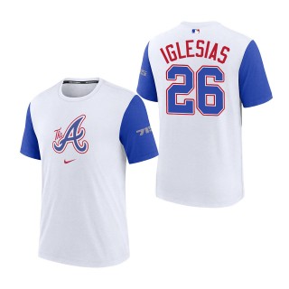 Raisel Iglesias Atlanta Braves White Royal 2023 City Connect Authentic Collection Legend T-Shirt