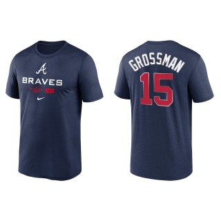 Robbie Grossman Atlanta Braves Navy 2022 Postseason Authentic Collection Dugout T-Shirt