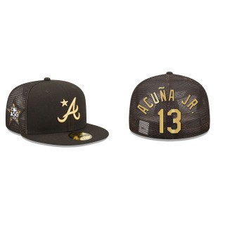 Ronald Acuna Jr. Atlanta Braves Black 2022 MLB All-Star Game On-Field 59FIFTY Fitted Hat