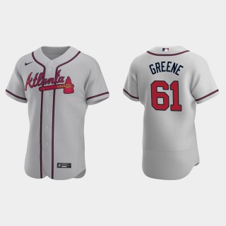 Shane Greene #61 Atlanta Braves Authentic Road Jersey - Gray