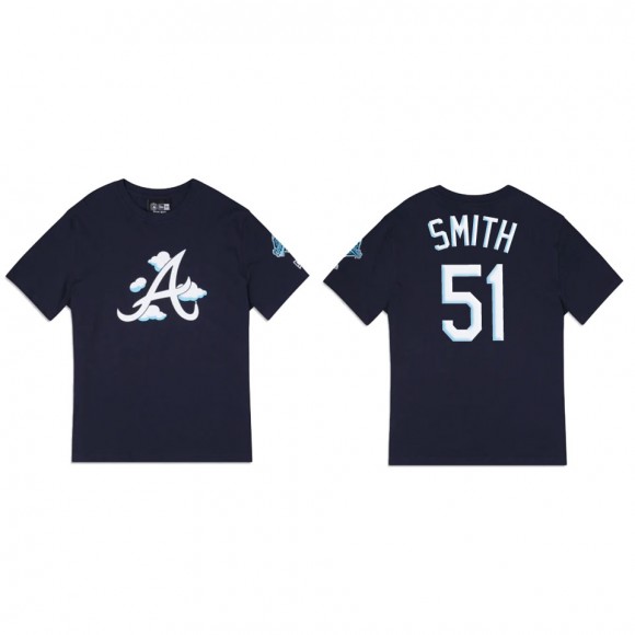 Will Smith Atlanta Braves Navy Clouds T-Shirt