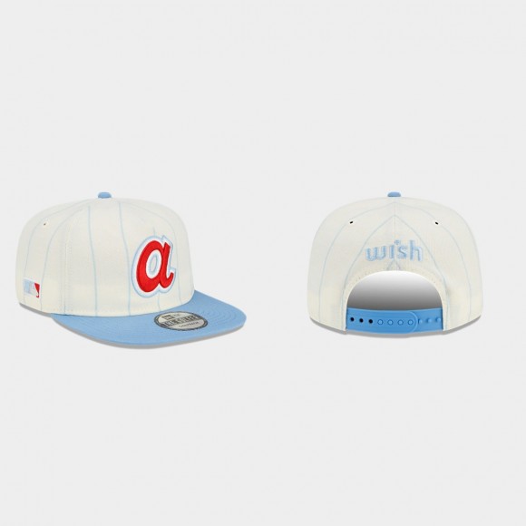 Men's Wish X Atlanta Braves White Blue 9FIFTY Hat
